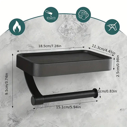 TidyRoll™ – Borefri toiletrulleholder med hylde