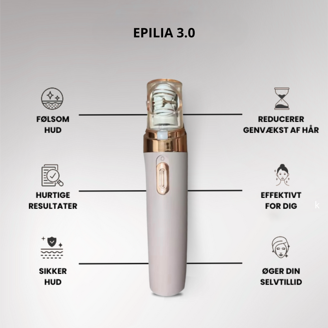 Epilia™ 3.0 | Ansigtsepilator | Bedste løsning til skånsom fjernelse af uønsket hår i ansigtet